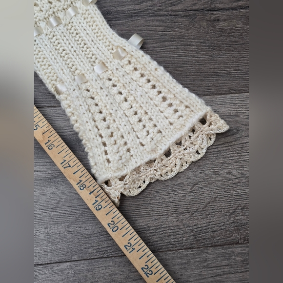 Guinevere By Anthro Open Knit Shirt Cardigan Wool Mohair Blend Size Small - Picture 10 of 11